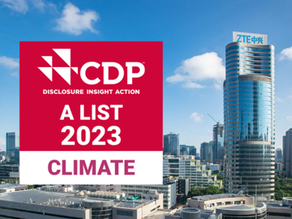 ZTE makes CDP A-List for its leading climate action ZTE makes CDP A-List for its leading climate action